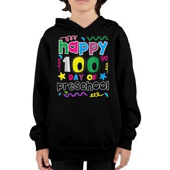 Teacher Student 100Th Day Of Preschool 100 Days Of School Youth Hoodie - Thegiftio UK
