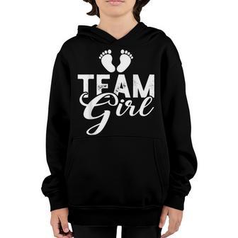 Team Girl Gender Reveal Baby Shower Youth Hoodie - Thegiftio UK