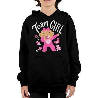 Team Girl Gender Reveal Party Team Pink Baby Announcement V14 Youth Hoodie - Thegiftio UK