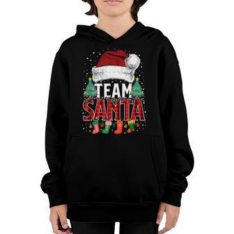 Team Santa Christmas Squad Family Matching Pajama Boys Girls V2 Youth Hoodie - Thegiftio UK