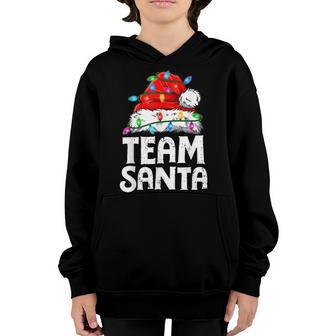 Team Santa Christmas Squad Family Matching Pajamas Boys Men Youth Hoodie - Thegiftio UK