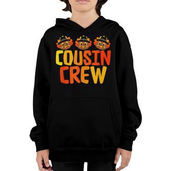 Thanksgiving Cousin Crew Turkey Cousin Kids Boy Girl Funny Youth Hoodie - Thegiftio UK