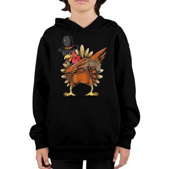 Thanksgiving Dabbing Gamer Turkey Video Games Gifts Youth Hoodie - Thegiftio UK