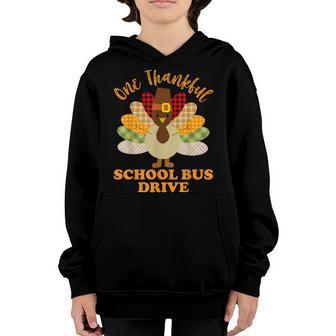Thanksgiving Day One Thankful School Bus Driver V2 Youth Hoodie - Thegiftio UK