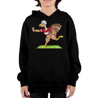 Thanksgiving Football Turkey Player Men Kids Women Funny Youth Hoodie - Thegiftio UK