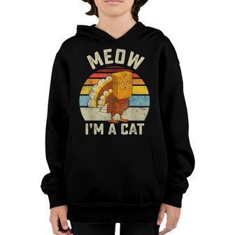 Thanksgiving Funny Turkey Fake Cat Retro Women Men Kids V3 Youth Hoodie - Thegiftio UK