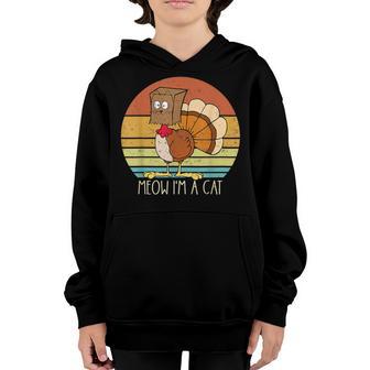 Thanksgiving Funny Turkey Fake Cat Retro Women Men Kids V5 Youth Hoodie - Thegiftio UK