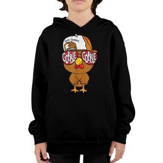 Thanksgiving Gobble Gobble Cute Turkey Kids Boys Men Girls Youth Hoodie - Thegiftio UK