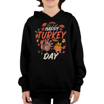 Thanksgiving Happy Turkey Day Holiday Gifts For Women Girls Youth Hoodie - Thegiftio UK