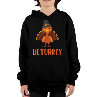 Thanksgiving Kids Cute Lil Turkey Toddler Boys Thanksgiving V3 Youth Hoodie - Thegiftio UK
