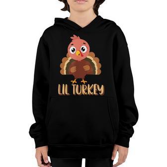Thanksgiving Kids Cute Lil Turkey Toddler Boys Thanksgiving V4 Youth Hoodie - Thegiftio UK