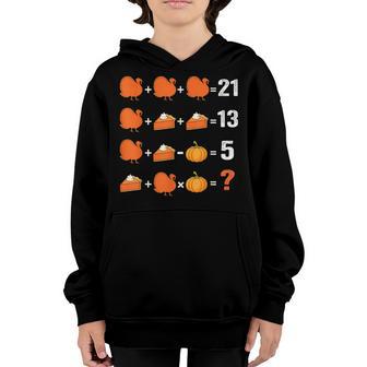 Thanksgiving Math Teacher Women Men Turkey Day Kids Youth Hoodie - Thegiftio UK