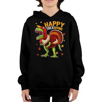 Thanksgiving T Rex Dinosaur Turkey Costume Kids Gift Boys V7 Youth Hoodie - Thegiftio UK