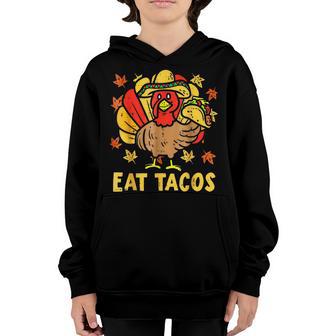 Thanksgiving Turkey Eat Tacos Funny Boys Kids Turkey V4 Youth Hoodie - Thegiftio UK