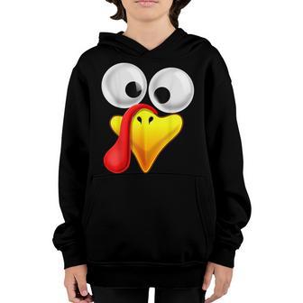 Thanksgiving Turkey Face Matching Family Costume Cute Kids V2 Youth Hoodie - Thegiftio UK