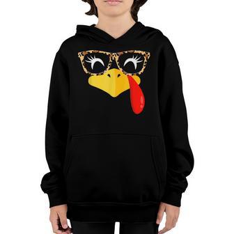 Thanksgiving Turkey Face Matching Family Costume Gift Kids Youth Hoodie - Thegiftio UK