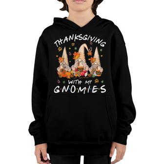 Thanksgiving With My Gnomies Fall Autumn Women Kids Youth Hoodie - Thegiftio UK