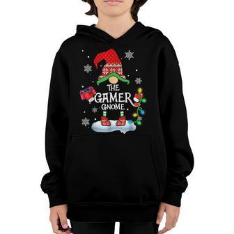 The Gamer Boys Cool Gnome Funny Xmas Game Merry Christmas Youth Hoodie - Thegiftio UK