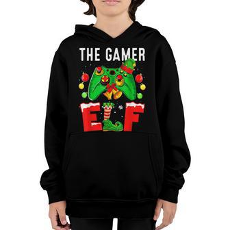 The Gamer Elf Matching Family Christmas Video Game Boys Youth Hoodie - Thegiftio UK