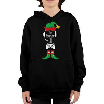 The Gamer Elf Novelty Christmas Gamers Youth Hoodie - Thegiftio UK