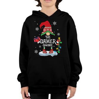 The Gamer Gnome Funny Xmas Merry Christmas Youth Hoodie - Thegiftio UK