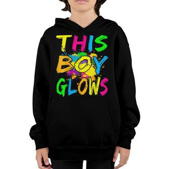 This Boy Glows Retro 80S Party Youth Hoodie | Mazezy