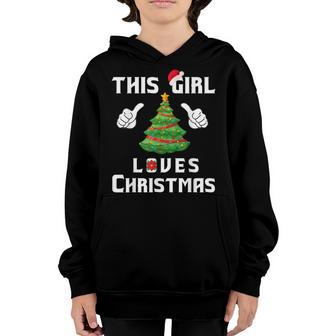 This Girl Loves Christmas - Funny Christmas Youth Hoodie - Thegiftio UK