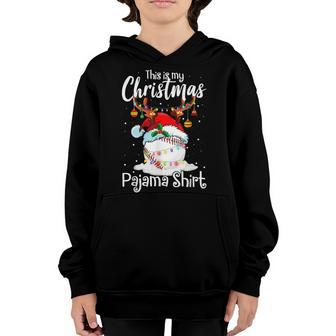 This Is My Christmas Baseball Pajama For Mom Women Girls Youth Hoodie - Thegiftio UK