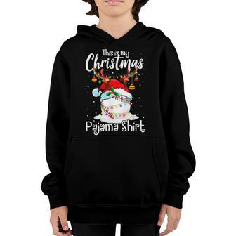 This Is My Christmas Baseball Pajama For Mom Women Girls Youth Hoodie - Thegiftio UK