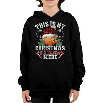 This Is My Christmas Pajama Basketball Santa Boys Men Youth Hoodie - Thegiftio UK