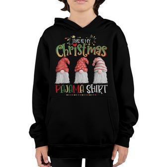 This Is My Christmas Pajama Cute Gnomes Garden Boys Girls Youth Hoodie - Thegiftio UK