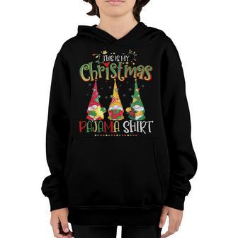 This Is My Christmas Pajama Cute Gnomes Garden Boys Girls Youth Hoodie - Thegiftio UK