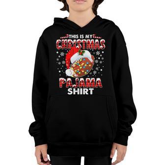 This Is My Christmas Pajama Football Boys Girls Men Youth Hoodie - Thegiftio UK
