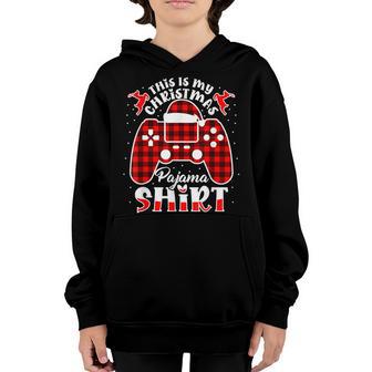 This Is My Christmas Pajama Gamer Christmas Pj Gaming Youth Hoodie - Thegiftio UK