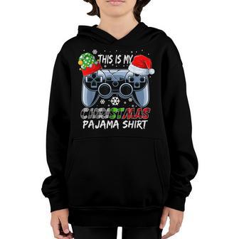 This Is My Christmas Pajama Gamer Video Game Boys Kids Youth Hoodie - Thegiftio UK