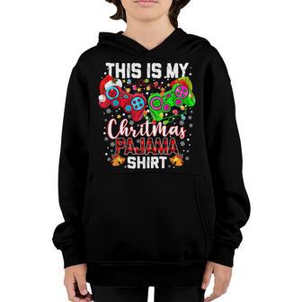 This Is My Christmas Pajama Gamer Video Games Gaming Youth Hoodie - Thegiftio UK