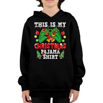 This Is My Christmas Pajama Lights Gamer Video Game Boy Men Youth Hoodie - Thegiftio UK