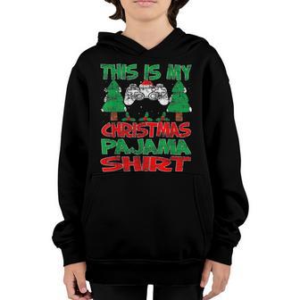 This Is My Christmas Pajama Santa Hat Gamer Video Game Games Youth Hoodie - Thegiftio UK