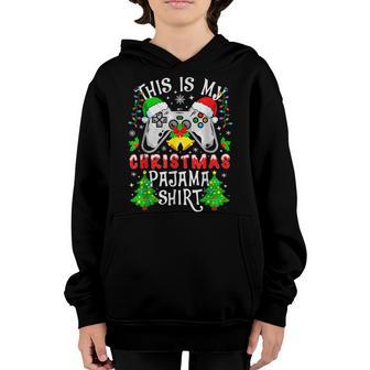 This Is My Christmas Pajama Santa Hat Video Game Youth Hoodie - Thegiftio UK