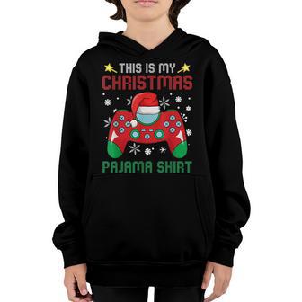 This Is My Christmas Pajama Video Game Gaming Gamer Youth Hoodie - Thegiftio UK