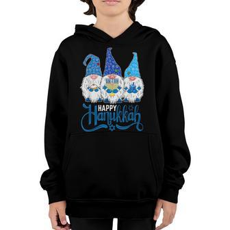Three Gnomes Menorah Dreidel Hanukkah Chanukah Jewish Girls Youth Hoodie - Thegiftio UK