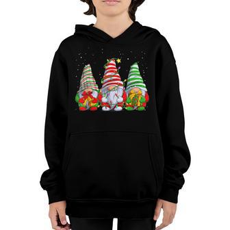 Three Gnomes Red Christmas Snowflakes Men Women Kids Youth Hoodie - Thegiftio UK