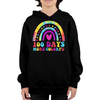 Tie Dye 100 Days More Colorful Back To School Kids Youth Hoodie - Thegiftio UK