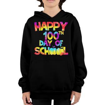 Tie Dye 100 Days Of School 100Th Day Of School Teacher Youth Hoodie - Thegiftio UK