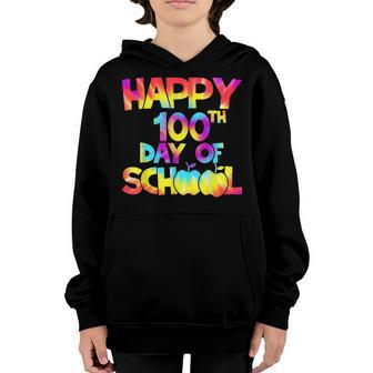 Tie Dye 100 Days Of School 100Th Day Of School Teacher  Youth Hoodie