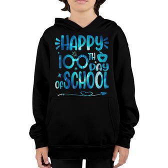 Tie Dye Happy 100Th Day Of School Teacher Student 100 Days V3 Youth Hoodie - Thegiftio UK