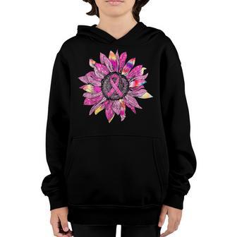 Tie Dye Sunflower Breast Cancer Awareness Support Women Kids Youth Hoodie - Thegiftio UK