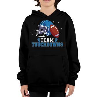 Touchdowns Or Tutus Gender Reveal Baby Shower Team Boy Girl Youth Hoodie - Thegiftio UK