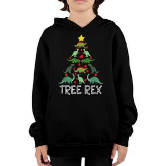 Tree Rex Christmas Dinosaur Boys Kids Pajamas Youth Hoodie - Thegiftio UK