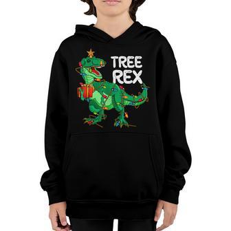 Tree Rex Christmas Gifts For Boys Kids Dinosaur Pajamas Men Youth Hoodie - Thegiftio UK
